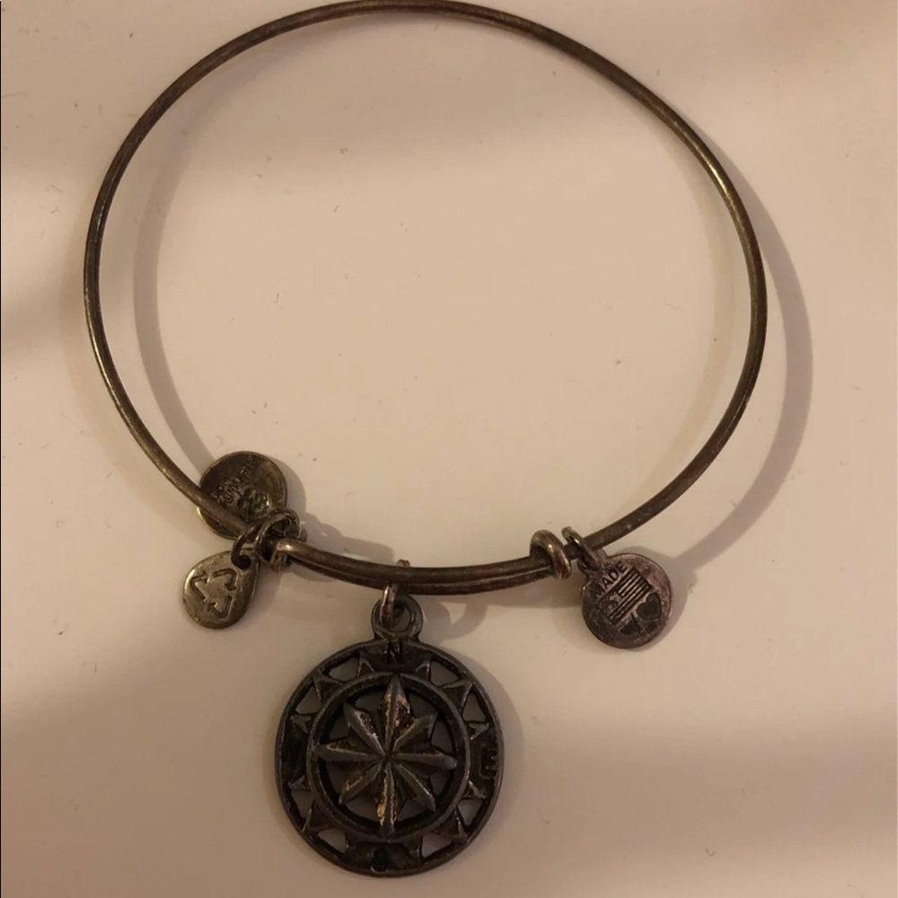 Alex and ani silver compass bracelet